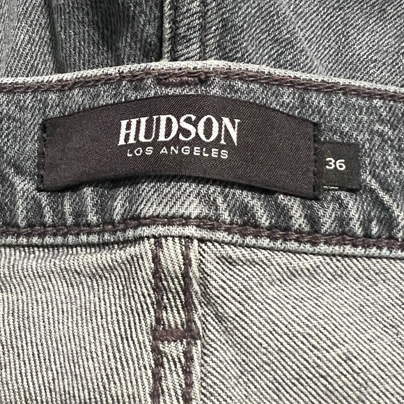 Hudson Zack Skinny Destroyed Paint Spatter Blue Jeans Size 36 - Picture 6 of 8